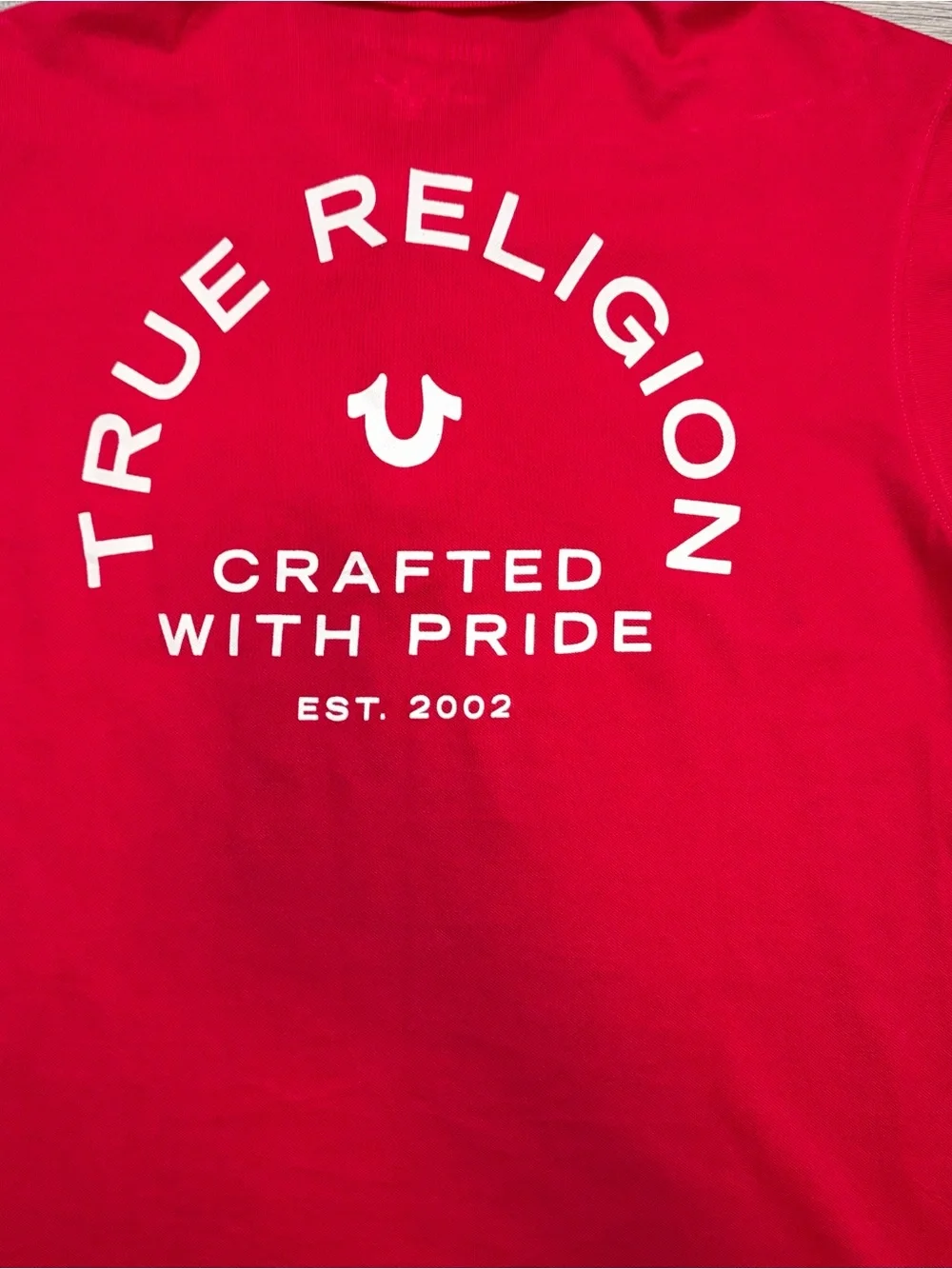 True Religion Shirt Mens Large Short Sleeve Polo Button Up Y2K